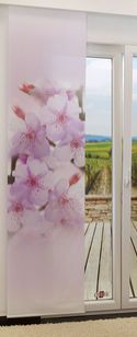 Schiebegardine als Raumteiler mit Blumenmuster Schiebevorhang mit orchideen Muster